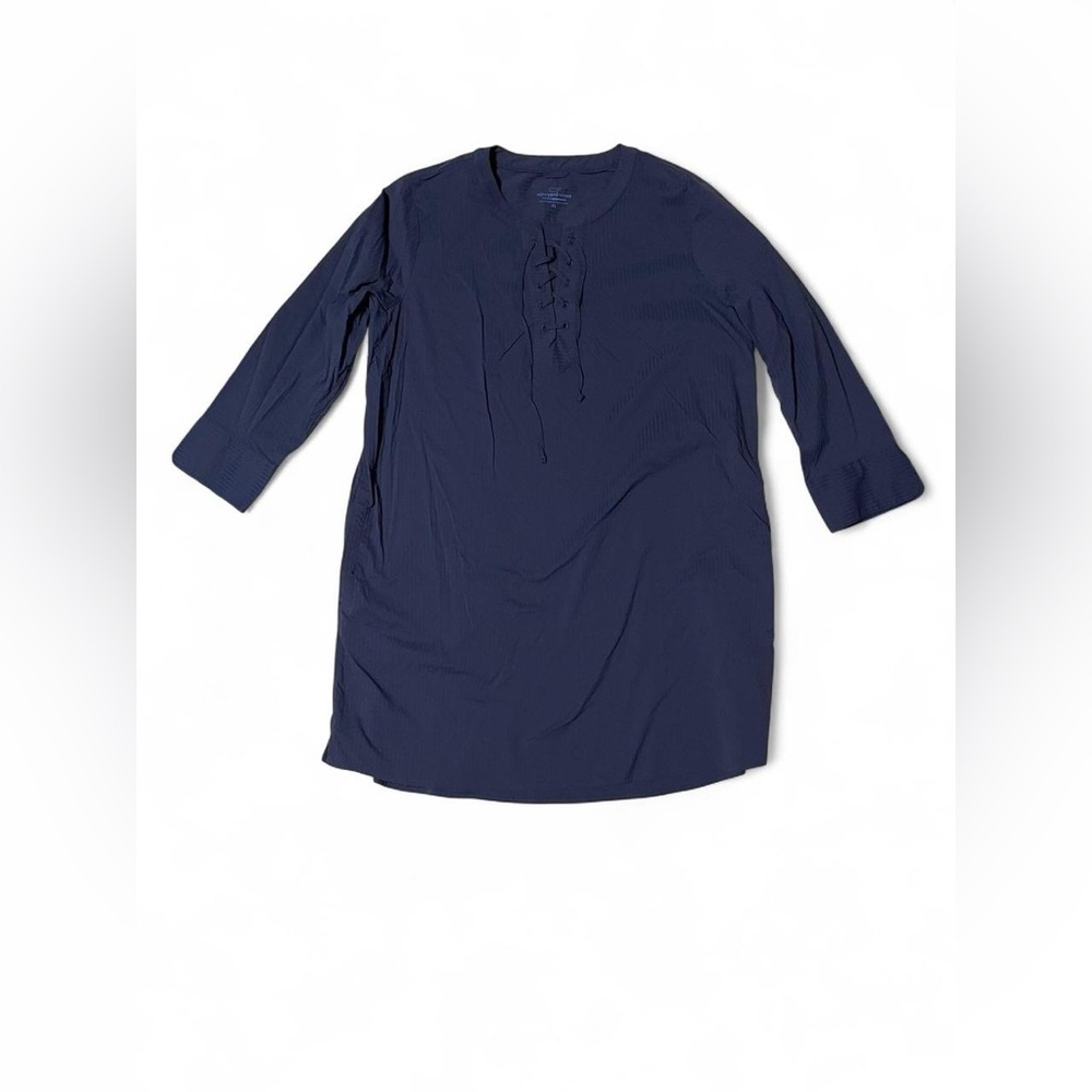 Vineyard Vines navy blue lace up tunic